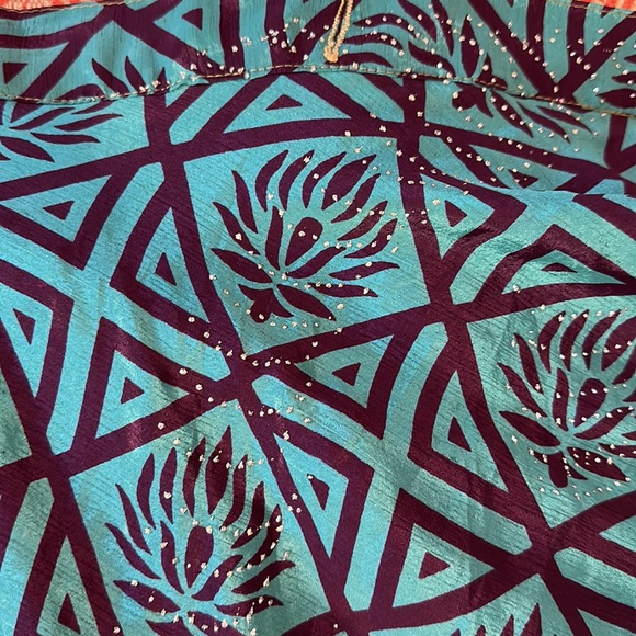 Darn Good Yarn Sari Silk Wrap Skirt reversible and convertible - Picture 6 of 6